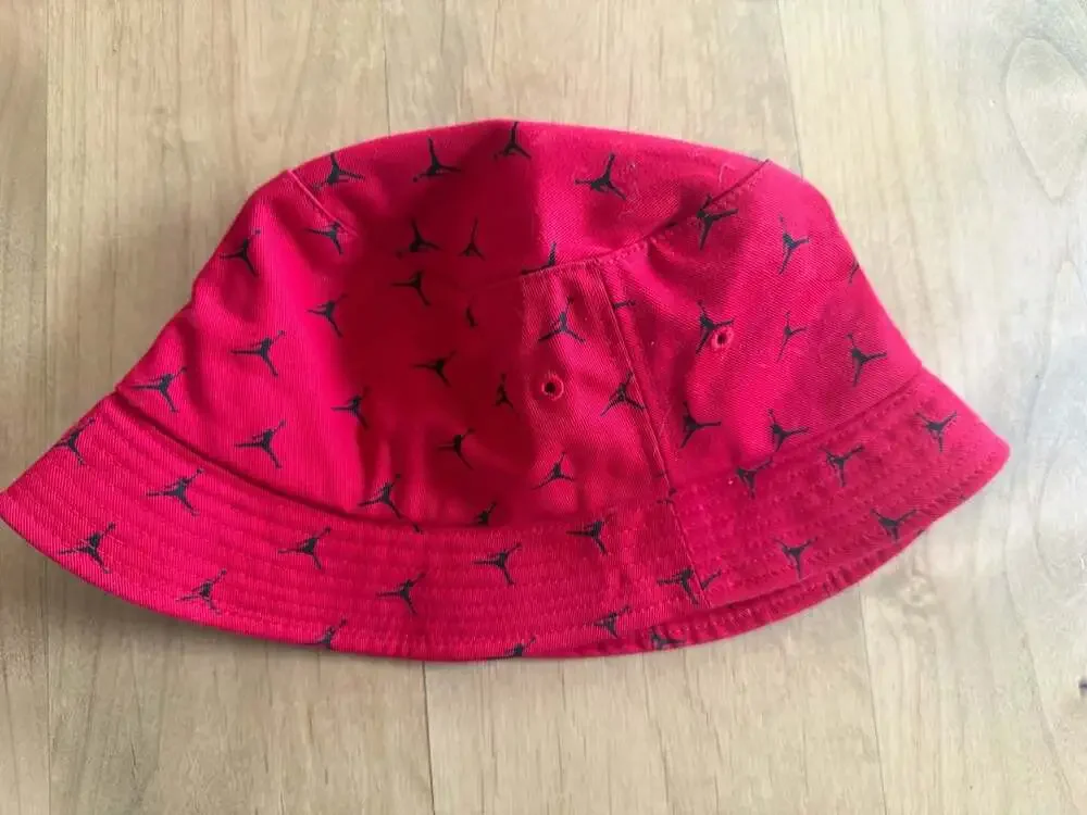 Jordan Red Black Jumpman All-Over Print Bucket Hat Toddler/Youth